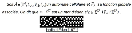 Jardin d'Eden cellular automata illustration